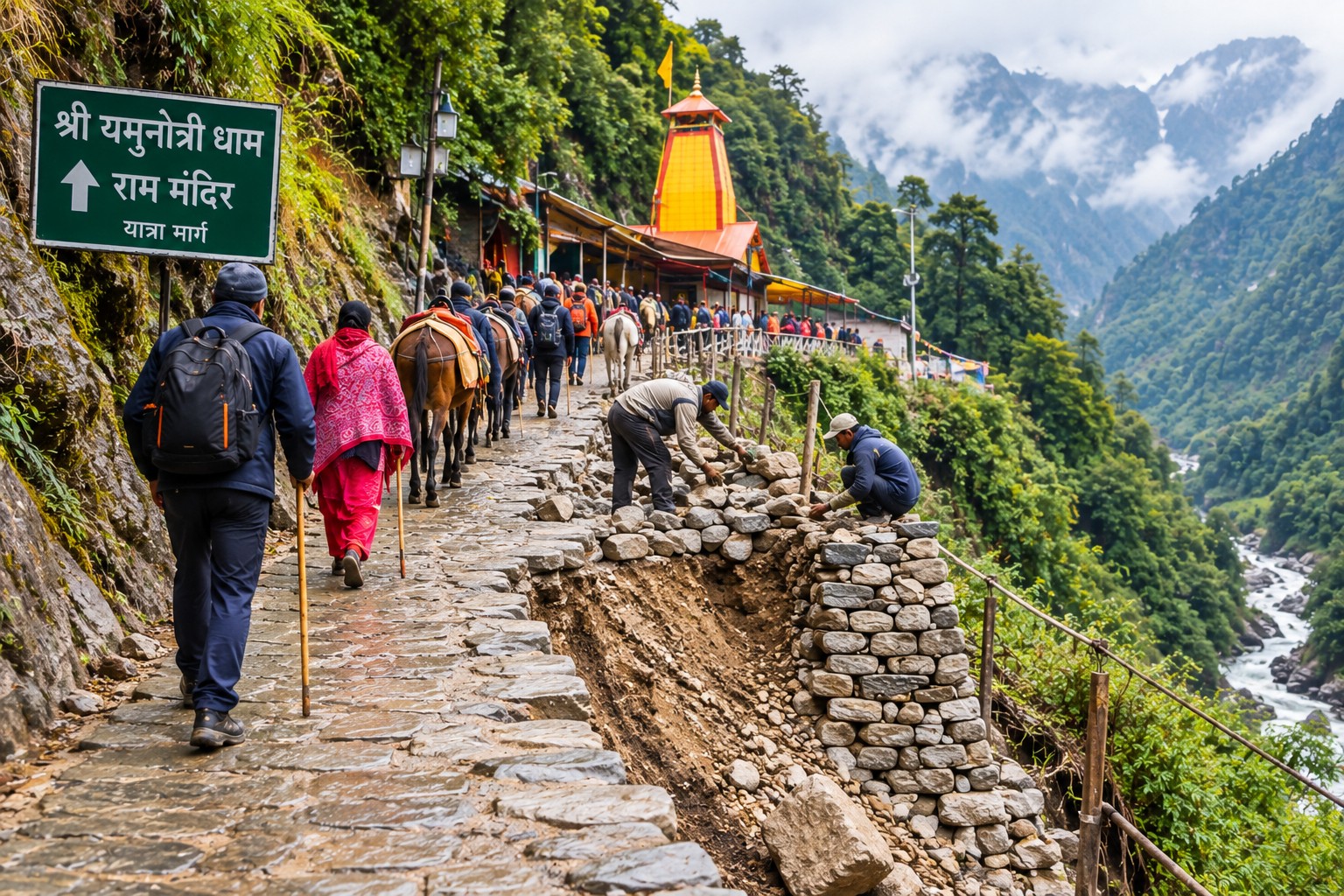 Yamunotri Dham: Safety Concerns Remain Near Ram Mandir on the Yatra Route — photo 1